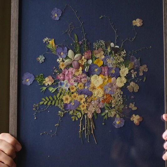 Bridal bouquet - Funlifehub - #wall art# - #flower press#