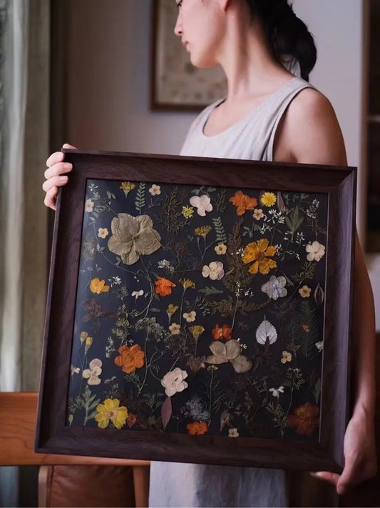 Embossed, Retro Frame - Funlifehub - #wall art# - #flower press#