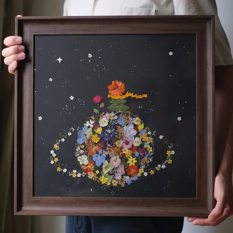 Little Prince and Rose - Funlifehub - #wall art# - #flower press#