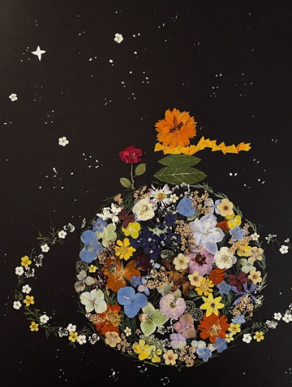 Little Prince and Rose - Funlifehub - #wall art# - #flower press#