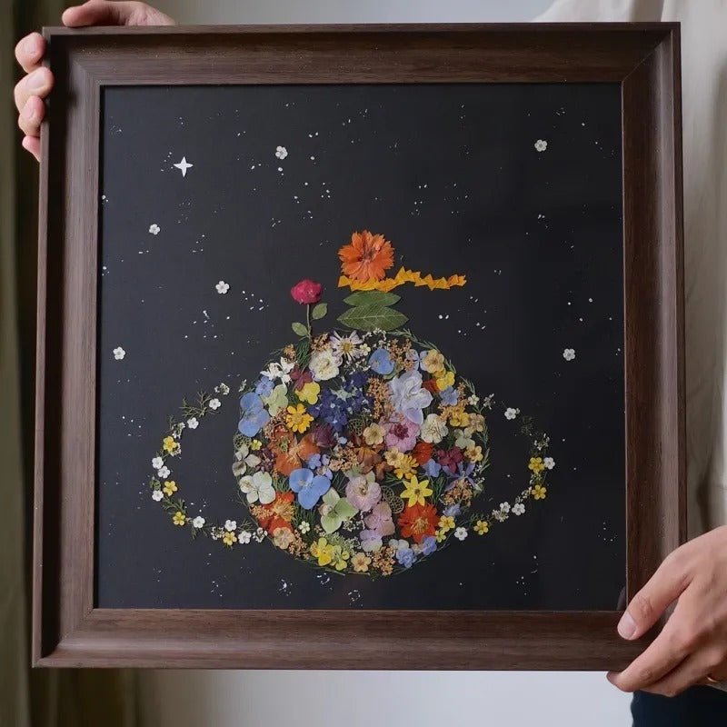 Little Prince and Rose - Funlifehub - #wall art# - #flower press#
