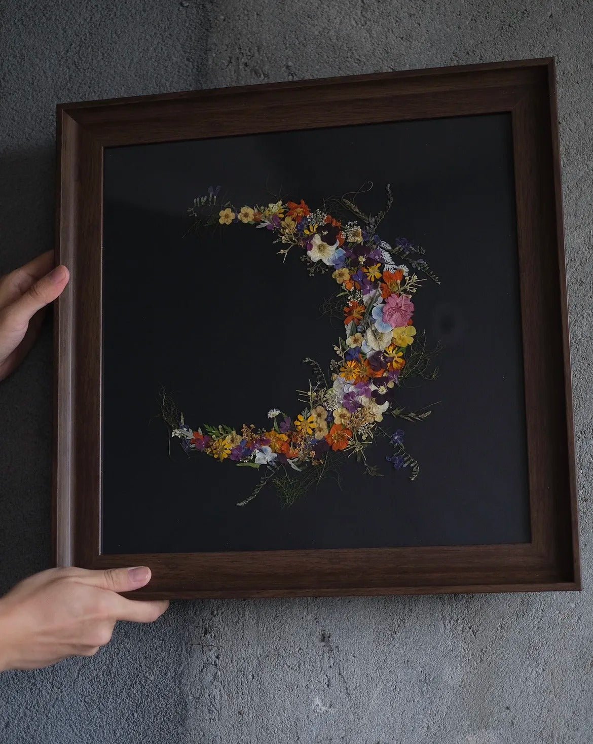 Moon style plant photo frame - Funlifehub - #wall art# - #flower press#