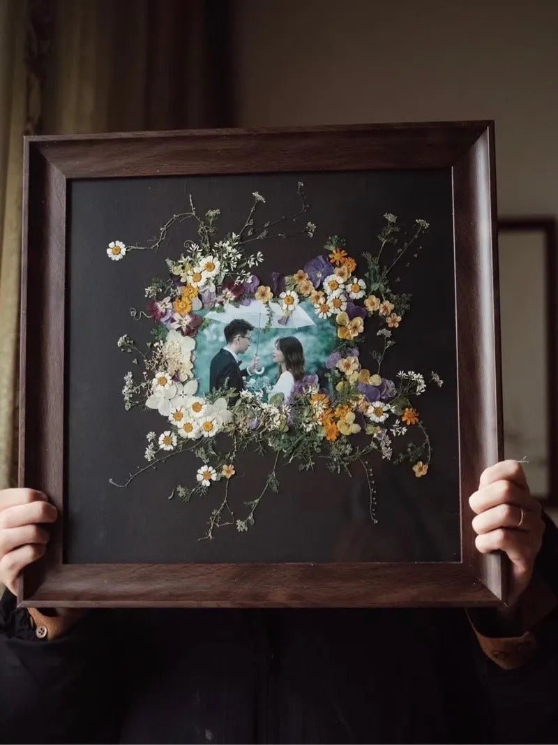 Wedding photo frame plant specimen - Funlifehub - #wall art# - #flower press#
