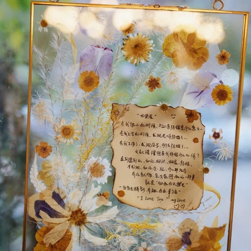 Customized Love Letter Series Dried Flowers - Funlifehub - #wall art# - #flower press#
